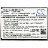 3.8V, Li-Polymer, 1500mAh, SmartPhone battery fits Coolpad, T-mobile, Cpld-365, 3320a, Rogue 4g, 5.7Wh Mobile, SmartPhone Cameron Sino Technology Limited (Smartphone)