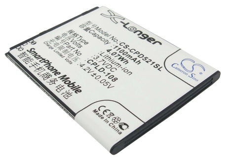 3.7V, Li-ion, 1100mAh, SmartPhone battery fits Coolpad, Cpld-108, 5210a, 5210d, 4.07Wh Mobile, SmartPhone Cameron Sino Technology Limited (Suspended)