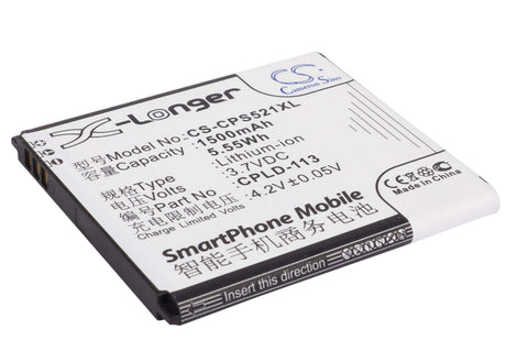 3.7V, Li-ion, 1500mAh, SmartPhone battery fits Coolpad, Cpld-113, 5218d, 5218s, 5.55Wh Mobile, SmartPhone Cameron Sino Technology Limited (Smartphone)