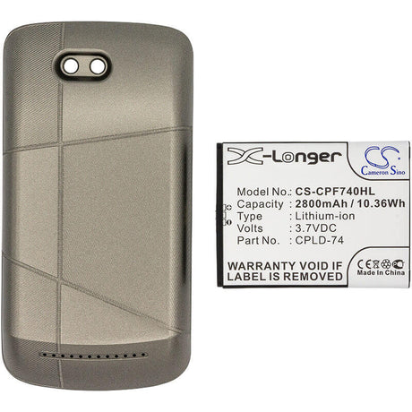 3.7V, Li-ion, 2800mAh, SmartPhone battery fits Coolpad, Metropcs, Cpld-74, 5860, 5860e, 10.36Wh Mobile, SmartPhone Cameron Sino Technology Limited (Smartphone)