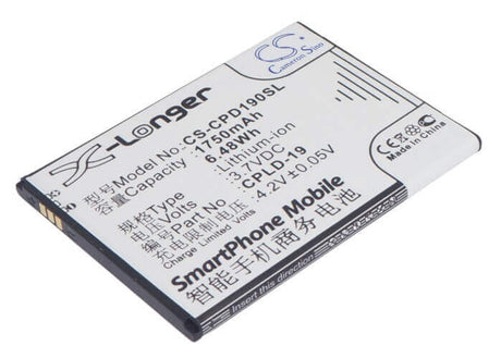 3.7V, Li-ion, 1750mAh, SmartPhone battery fits Coolpad, Cpld-115, 5895, 5930, 6.48Wh Mobile, SmartPhone Cameron Sino Technology Limited (Smartphone)