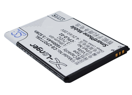 3.7V, Li-ion, 1600mAh, SmartPhone battery fits Coolpad, Cpld-02, 7728, 5.92Wh Mobile, SmartPhone Cameron Sino Technology Limited (Suspended)