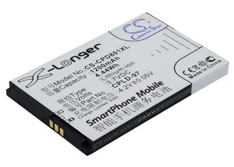3.7V, Li-ion, 1200mAh, SmartPhone battery fits Coolpad, Cpld-97, 8010, 4.44Wh Mobile, SmartPhone Cameron Sino Technology Limited (Smartphone)