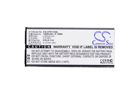3.7V, Li-ion, 1400mAh, SmartPhone battery fits Coolpad, Cpld-110, 5217, 7060, 5.18Wh Mobile, SmartPhone Cameron Sino Technology Limited (Smartphone)