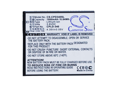 3.8V, Li-ion, 1800mAh, SmartPhone battery fits Coolpad, Cpld-340, 8702d, 6.84Wh Mobile, SmartPhone Cameron Sino Technology Limited (Suspended)
