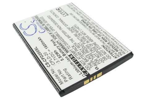 3.7V, Li-ion, 1600mAh, SmartPhone battery fits Coolpad, Cpld-20, 8730, 8736, 5.92Wh Mobile, SmartPhone Cameron Sino Technology Limited (Suspended)