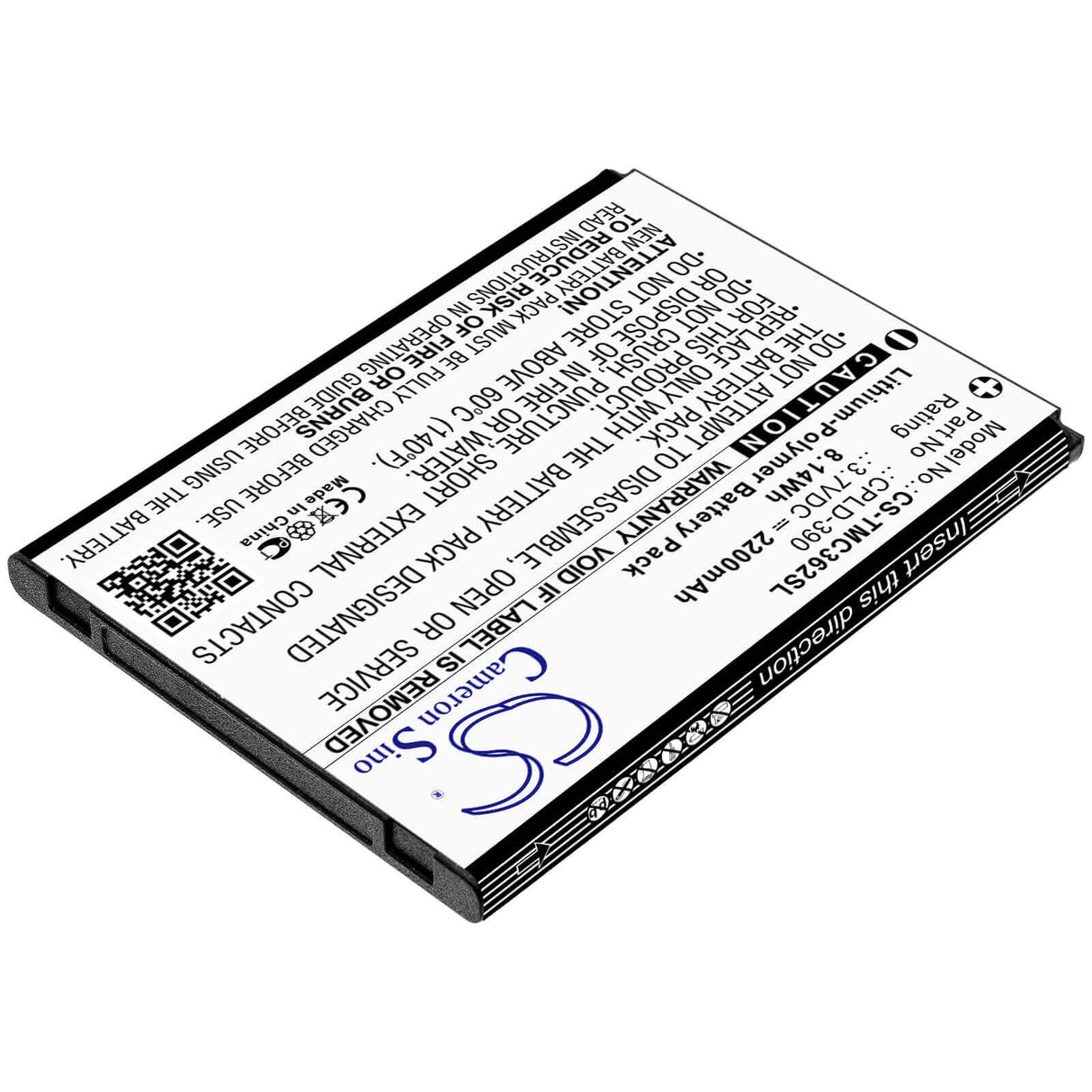 3.7V, Li-Polymer, 2200mAh, SmartPhone battery fits Coolpad, T-mobile, Cpld-390, Catalyst 3622a, 8.14Wh Mobile, SmartPhone Cameron Sino Technology Limited (Smartphone)
