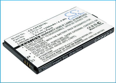 3.7V, Li-ion, 1200mAh, SmartPhone battery fits Coolpad, Cpld-37, F668, F800, 4.44Wh Mobile, SmartPhone Cameron Sino Technology Limited (Suspended)
