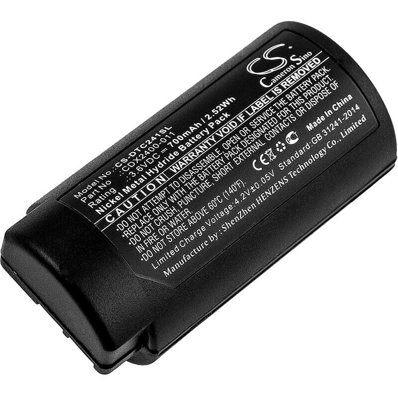 3.6V, Ni-MH, 700mAh, Thermal Camera battery fits Cordex, Cdx2400-011, Toughpix I, Toughpix Ii Trident, 2.52Wh Thermal Camera Cameron Sino Technology Limited
