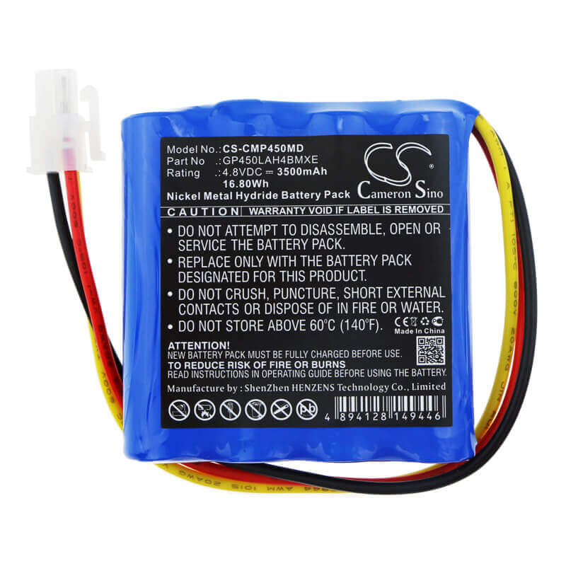 4.8V, Ni-MH, 3500mAh, Medical battery fits Cosmed, Gp450lah4bmxe, Pony Fx, 16.80Wh Medical Cameron Sino Technology Limited (Medical)