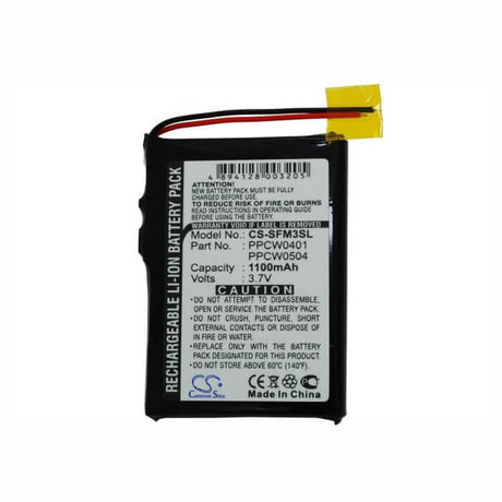 3.7V, Li-ion, 1100mAh, Media Player battery fits Cowon, I-audio, Jnc, Ppcw0401, Iaudio M3, X5, 4.07Wh Media Player Cameron Sino Technology Limited
