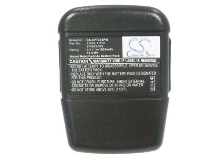 9.6V, Ni-MH, 1500mAh, Power Tools battery fits Craftsman, 11074, 11343, 315.22189, 14.4Wh Power Tools Cameron Sino Technology Limited (Power Tools)