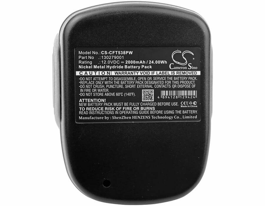 12.0V, Ni-MH, 2000mAh, Power Tools battery fits Craftsman, 130279001, 11538, 315.11538, 24Wh Power Tools Cameron Sino Technology Limited (Power Tools)