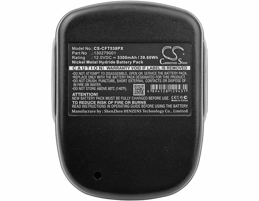 12.0V, Ni-MH, 3300mAh, Power Tools battery fits Craftsman, 130279001, 11538, 315.11538, 39.6Wh Power Tools Cameron Sino Technology Limited (Power Tools)