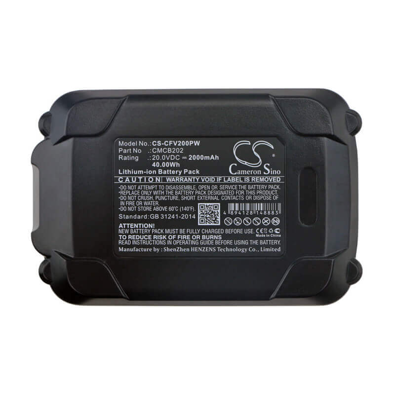 20.0V, Li-ion, 2000mAh, Power Tools battery fits Craftsman, Cmcb202, 16ga Straight Finish Nailer, 18ga Brad Nailer, 40Wh Power Tools Cameron Sino Technology Limited (Power Tools)