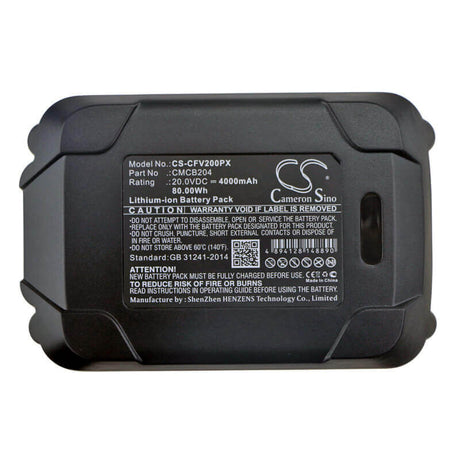 20.0V, Li-ion, 4000mAh, Power Tools battery fits Craftsman, Cmcb204, 16ga Straight Finish Nailer, 18ga Brad Nailer, 80Wh Power Tools Cameron Sino Technology Limited (Power Tools)