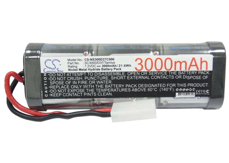 7.2V, Ni-MH, 3000mAh, Cars battery fits Irobot, Craftsman, Sears, Duratrax, Rc, Cs-ns300d37c006, 315.11167, 54021, 21.6Wh Cars Cameron Sino Technology Limited