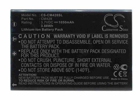 3.7V, Li-ion, 1050mAh, Media Player battery fits Creative, Divi Cam 428 Portable Mp3 Play, 3.89Wh Media Player Cameron Sino Technology Limited