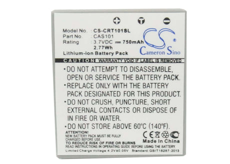 3.7V, Li-ion, 750mAh, Media Player battery fits Creative, Cas101, Vado, Vado Pocket Hd, 2.78Wh Media Player Cameron Sino Technology Limited