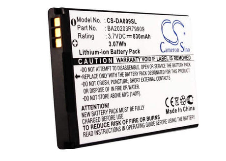 3.7V, Li-ion, 830mAh, Media Player battery fits Creative, Ba20203r79909, Zen Micro Photo, Zen Micro Photo 4g, 3.07Wh Media Player Cameron Sino Technology Limited