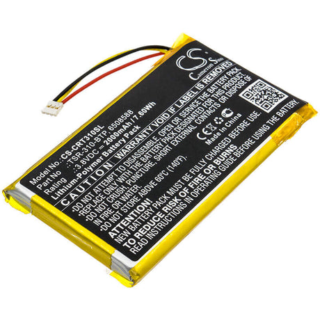 3.8V, Li-Polymer, 2000mAh, Remote Control battery fits Crestron, Tsr-310, Tsr-310 Handheld Touch Screen, 7.6Wh Remote Control Cameron Sino Technology Limited