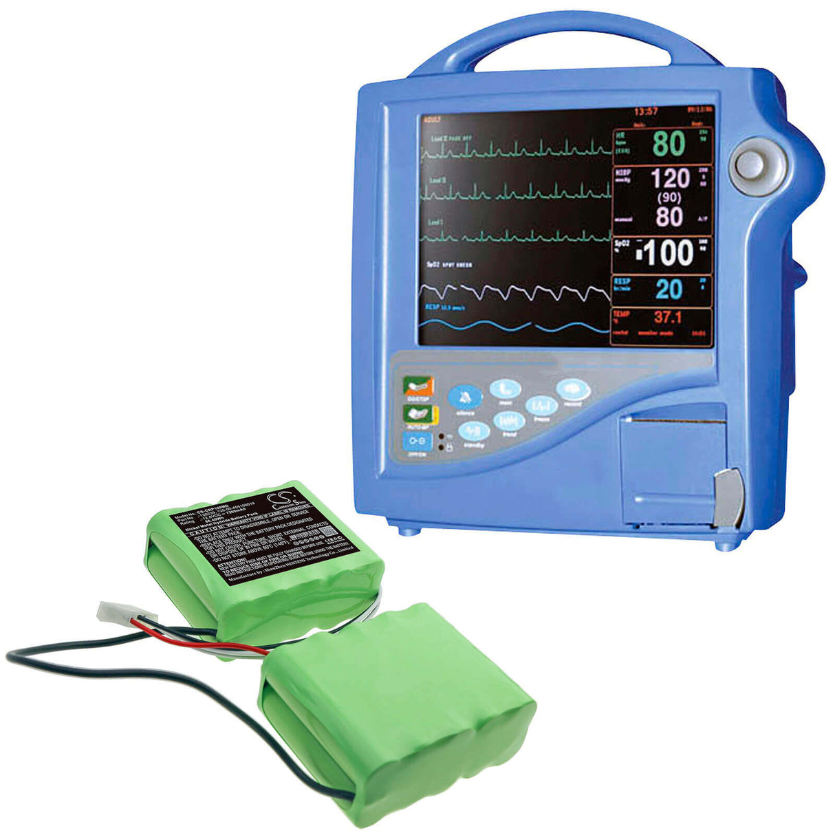 12.0V, Ni-MH, 7200mAh, Medical battery fits Criticon, 120239, Dinamap Pro 1000, Type Ms633177k, 86.40Wh Medical Cameron Sino Technology Limited (Medical)
