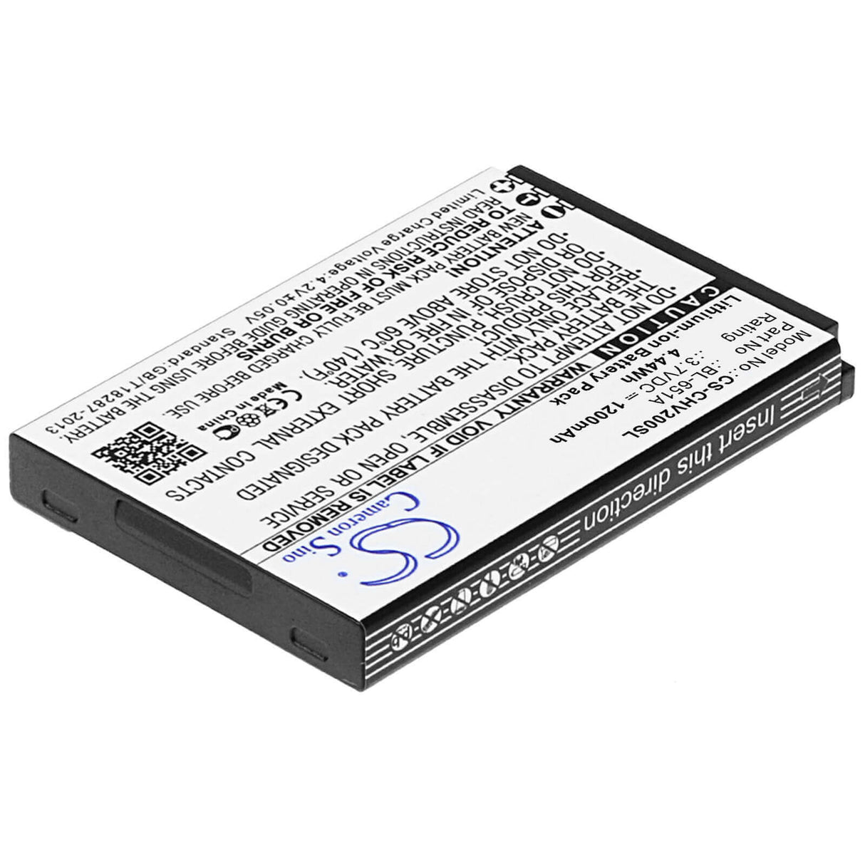 3.7V, Li-ion, 1200mAh, SmartPhone battery fits Crosscall, Bl-651a, Shark-v2, 4.44Wh Mobile, SmartPhone Cameron Sino Technology Limited (Smartphone)