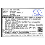 3.7V, Li-ion, 1200mAh, SmartPhone battery fits Crosscall, Bl-651a, Shark-v2, 4.44Wh Mobile, SmartPhone Cameron Sino Technology Limited (Smartphone)