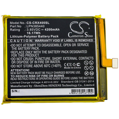 Battery For Crosscall, Trekker X4 3.85v, 4200mah - 16.17wh Batteries for Electronics Cameron Sino Technology Limited (Suspended)