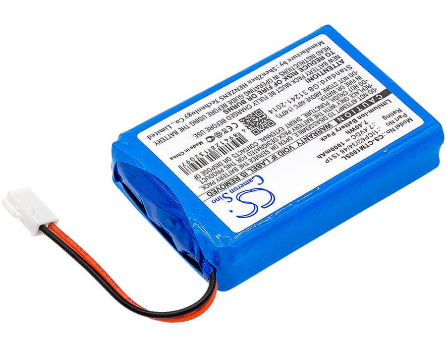 7.4V, Li-ion, 1000mAh, Payment Terminal battery fits Ctms, 1icp62/34/48 1s1p, Eurodetector, 7.40Wh Payment Terminal Cameron Sino Technology Limited