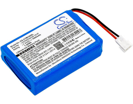 7.4V, Li-ion, 1000mAh, Payment Terminal battery fits Ctms, 1icp62/34/48 1s1p, Eurodetector, 7.40Wh Payment Terminal Cameron Sino Technology Limited