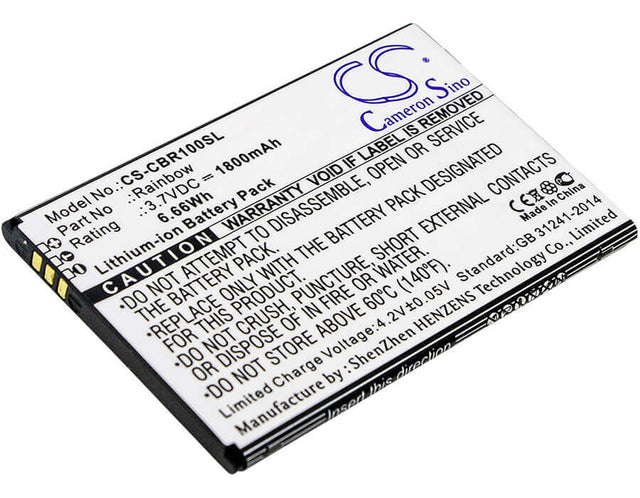Battery For Cubot, Rainbow 3.8v, 2000mah - 7.60wh Batteries for Electronics Cameron Sino Technology Limited (Suspended)   