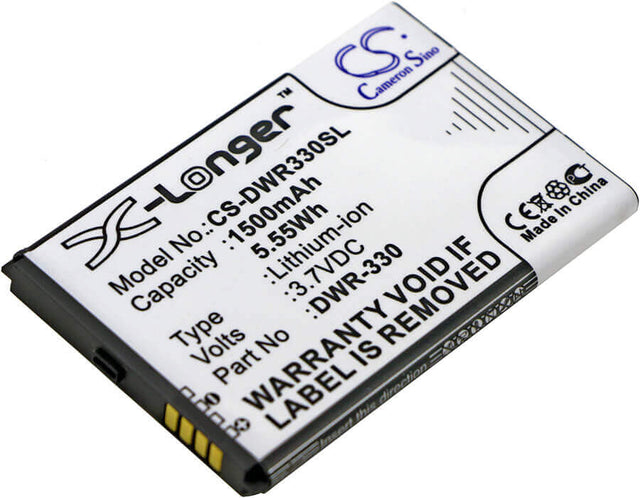 3.7V, Li-ion, 1500mAh, Hotspot battery fits D-link, Dwr-330, Dwr-330, 5.55Wh Hotspot Cameron Sino Technology Limited