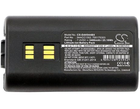 Barcode Scanner Battery For Datalogic, 944501055, 944501056, 944501057, 944501088, 944551004 7.4v, 3400mah - 25.16wh Barcode Scanner Cameron Sino Technology Limited
