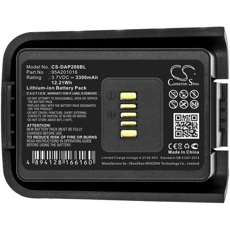 Barcode Scanner Battery For Datalogic, 950401003, P20, P20-1001 3.7v, 3300mah - 12.21wh Barcode Scanner Cameron Sino Technology Limited
