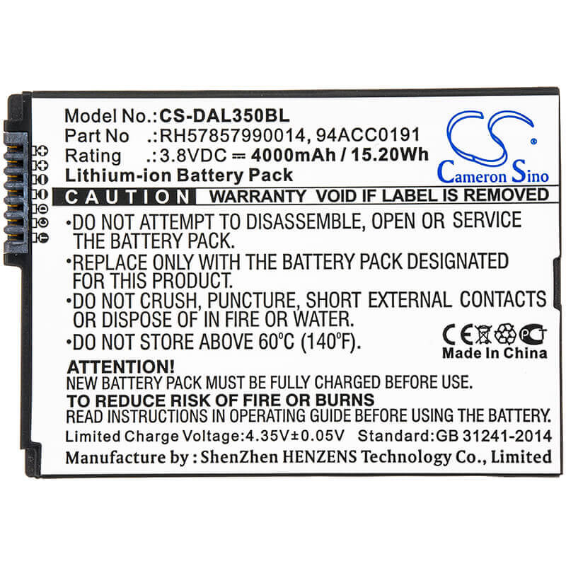 Battery For Datalogic, Btdl35 3.8v, 4000mah - 15.20wh Barcode Scanner Cameron Sino Technology Limited (Suspended)