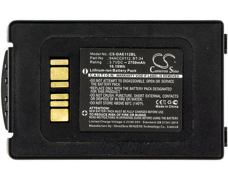 Barcode Scanner Battery For Datalogic, Elf 3.7v, 2750mah - 10.18wh Barcode Scanner Cameron Sino Technology Limited