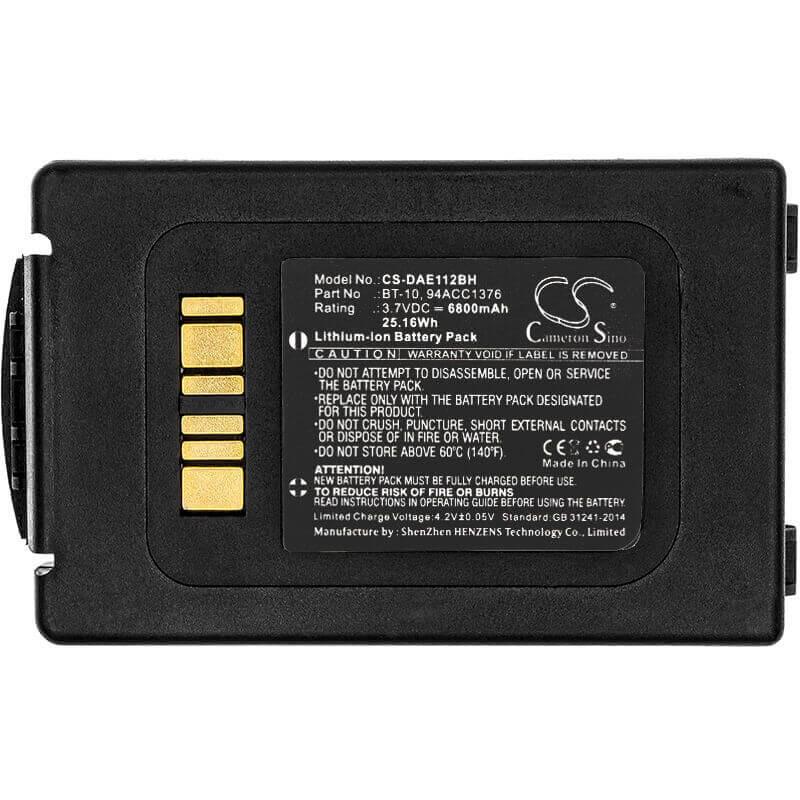 Barcode Scanner Battery For Datalogic, Elf 3.7v, 6800mah - 25.16wh Barcode Scanner Cameron Sino Technology Limited