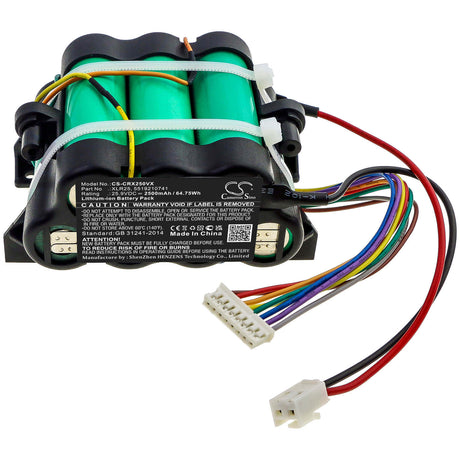 25.9V, Li-ion, 2500mAh, Vacuum battery fits Delonghi, Colombina Xlr25le.gy, Colombina Xlr25lm.bl, Colombina Xlr25lm.gy, 64.75Wh Vacuum Cameron Sino Technology Limited