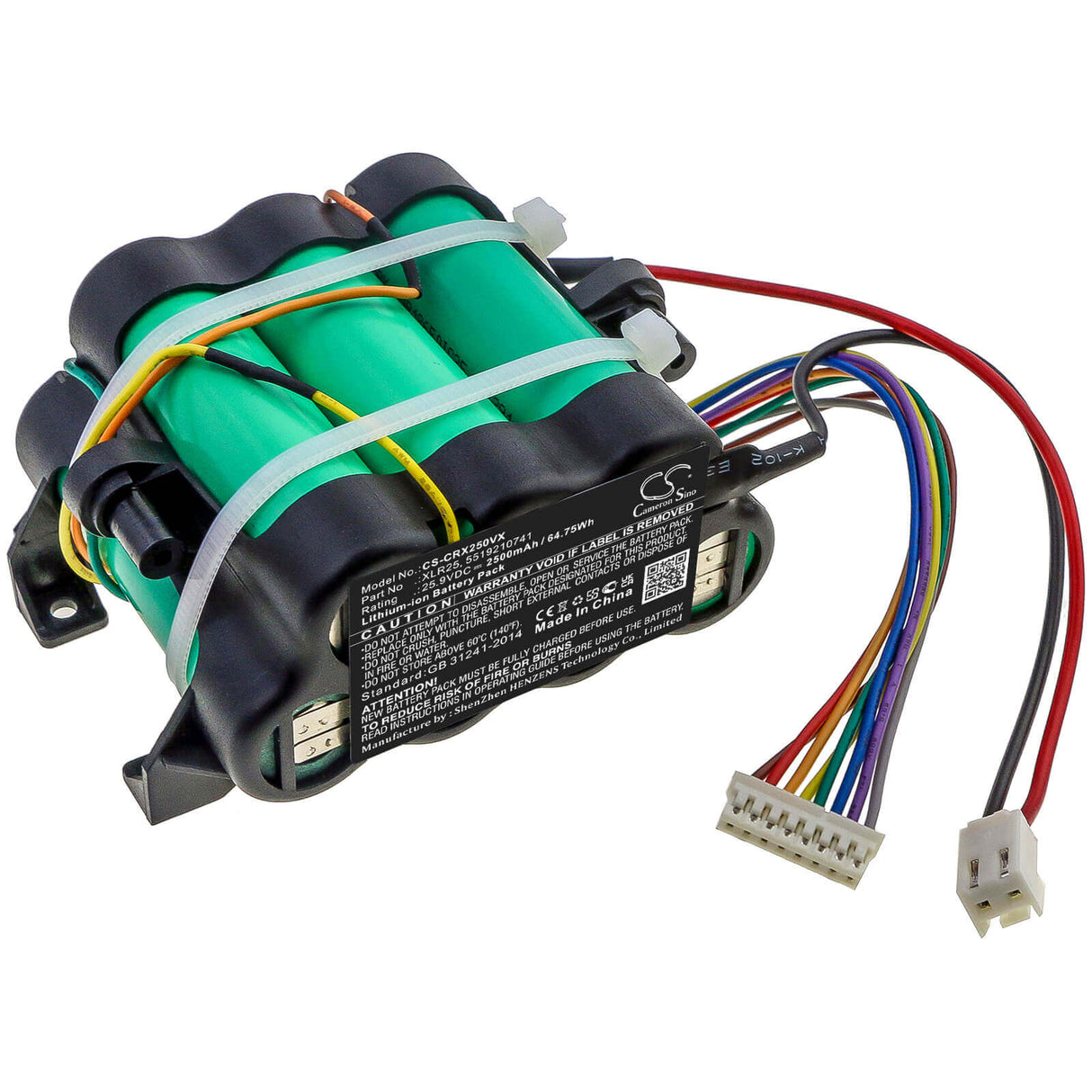 25.9V, Li-ion, 2500mAh, Vacuum battery fits Delonghi, Colombina Xlr25le.gy, Colombina Xlr25lm.bl, Colombina Xlr25lm.gy, 64.75Wh Vacuum Cameron Sino Technology Limited