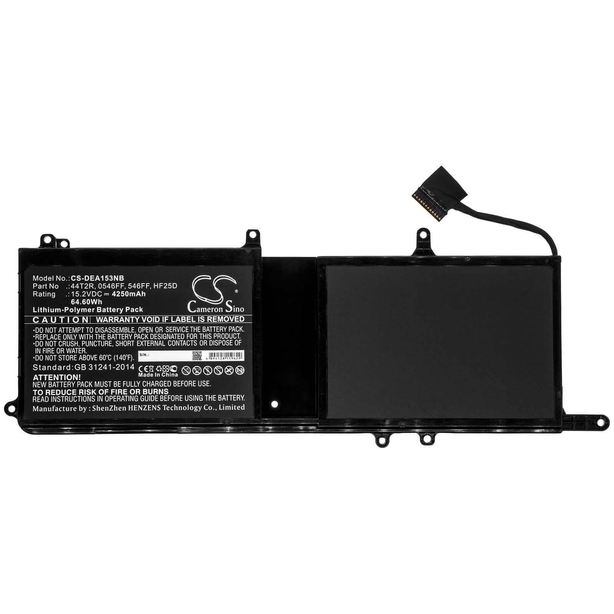 Battery For Dell, Alienware 15 R3 Max-q, Alw15c-d2508s, Alw15c-d3508gs 15.2v, 4250mah - 64.60wh Notebook, Laptop Cameron Sino Technology Limited   