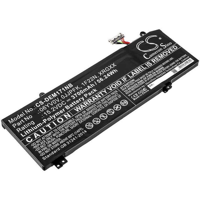 Battery For Dell, Alienware 2018 Orion M15, Alienware Alw15m-d1735r, Alienware Alw15m-r1725s 15.2v, 3700mah - 56.24wh Notebook, Laptop Cameron Sino Technology Limited   