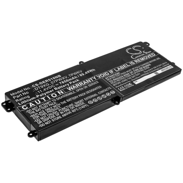 Battery For Dell, Alienware Area 51m Alwa51m-d1733b, Alienware Area 51m Alwa51m-d1733pb 11.4v, 7850mah - 89.49wh Notebook, Laptop Cameron Sino Technology Limited   