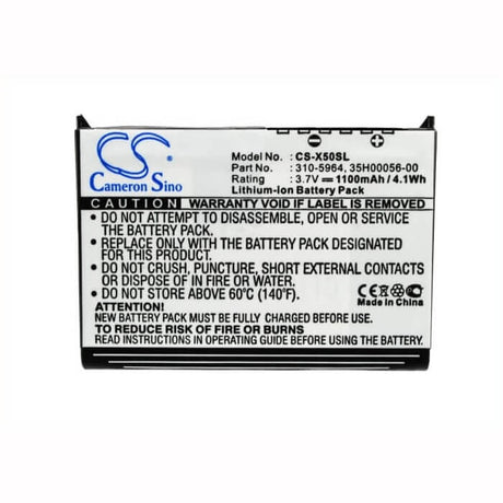 3.7V, Li-ion, 1100mAh, PDA battery fits Dell, 310-5965, Axim X50, Axim X50v, 4.07Wh PDA, Pocket PC Cameron Sino Technology Limited