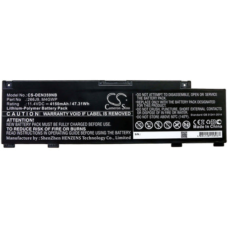 Battery For Dell, G3 15 3590, G3 3590, G3 3590-r1545bl 11.4v, 4150mah - 47.31wh Notebook, Laptop Cameron Sino Technology Limited   