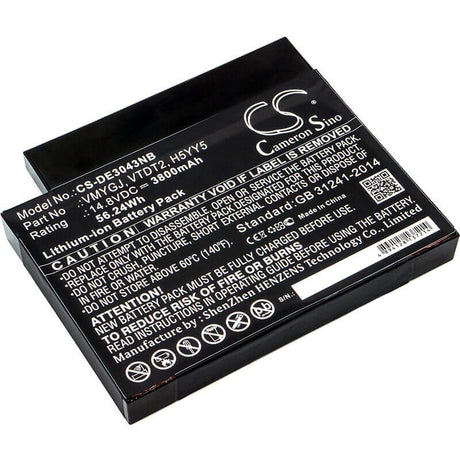 Battery For Dell, Inspiron 3043, Inspiron Aio 20-3043, Inspiron I3052 4621 14.8v, 3800mah - 56.24wh Notebook, Laptop Cameron Sino Technology Limited (Suspended)
