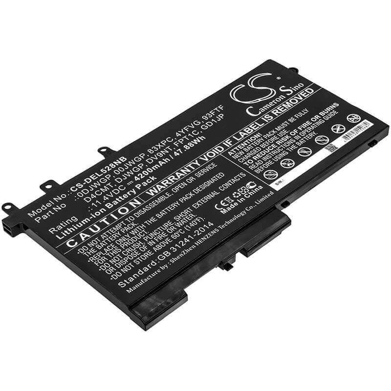 Battery For Dell, Latitude 12 5290, Latitude 5280, Latitude 5288 11.4v, 4200mah - 47.88wh Notebook, Laptop Cameron Sino Technology Limited   