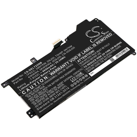 Notebook Battery For Dell, Latitude 12 7200, Latitude 7200 2-in-1 7.6v, 4650mah - 35.34wh Notebook, Laptop Cameron Sino Technology Limited   