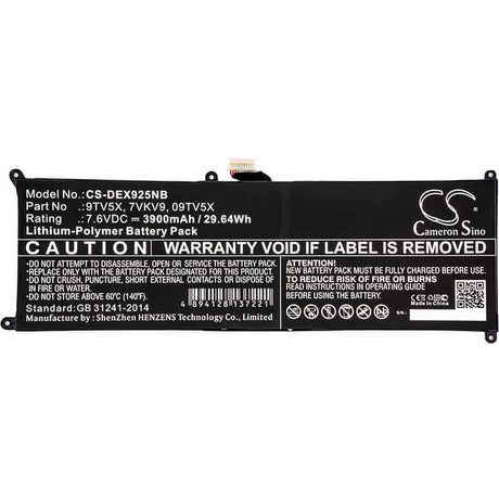 Battery For Dell, Latitude 12 7275, Latitude 12 E7275, Xps 12 7.6v, 3900mah - 29.64wh Notebook, Laptop Cameron Sino Technology Limited   