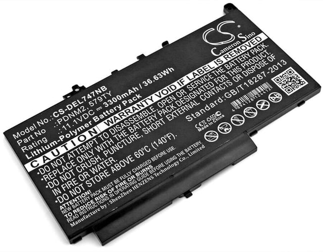 Notebook Battery For Dell, Latitude 12 E7270, Latitude 12 E7470, Latitude E7270 11.1v, 3300mah - 36.63wh Notebook, Laptop Cameron Sino Technology Limited